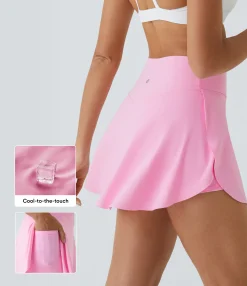 Mini Skirts|Active Skirts<HALARA SoftlyZero™ Airy Crossover Pocket 2-in-1 Cool Touch Tennis Skirt-Lucid-Longer Length-UPF50+