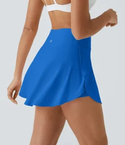 Mini Skirts|Active Skirts<HALARA SoftlyZero™ Airy Crossover Pocket 2-in-1 Cool Touch Tennis Skirt-Lucid-Longer Length-UPF50+