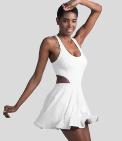 Active Dresses|Dresses<HALARA SoftlyZero™ Airy Cut Out 2-in-1 Pocket Cool Touch Mini Tennis Active Dress-UPF50+