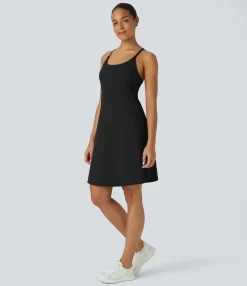 Dresses|Mini Dresses<HALARA SoftlyZero™ Airy Cut Out 2-in-1 Pocket Cool Touch Longer Active Dress-Easy Peezy Edition-UPF50+