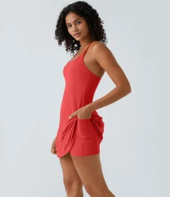Dresses|Active Dresses<HALARA SoftlyZero™ Airy Cut Out 2-in-1 Pocket Cool Touch Mini Activity Dress-UPF50+