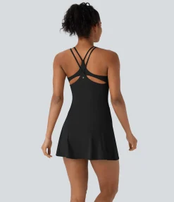 Active Dresses|Dresses<HALARA SoftlyZero™ Airy Cut Out Pocket 2-in-1 Cool Touch Mini Dance Active Dress-Easy Peezy Edition
