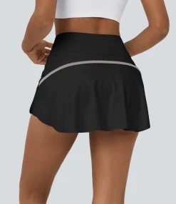 Mini Skirts|Active Skirts<HALARA SoftlyZero™ Airy High Waisted Contrast Trim 2-in-1 Pocket Curved Hem Mini Cool Touch Tennis Skirt-UPF50+