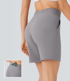 Active Shorts|Shorts<HALARA SoftlyZero™ Airy High Waisted Pockets Cool Touch Yoga Shorts 7''-UPF50+