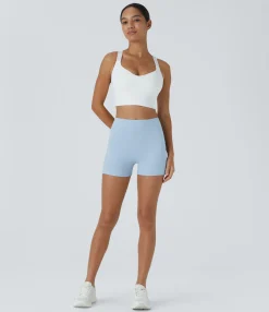 Active Shorts|Bikers<HALARA SoftlyZero™ Airy High Waisted Pocket Plain Cool Touch Yoga Shorts 3.5"-UPF50+