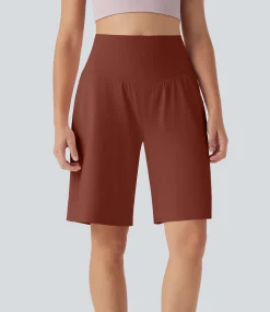 Active Shorts|Shorts<HALARA SoftlyZero™ Airy High Waisted Pockets Cool Touch Yoga Bermuda Shorts
