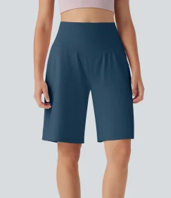 Active Shorts|Shorts<HALARA SoftlyZero™ Airy High Waisted Pockets Cool Touch Yoga Bermuda Shorts