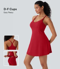 Active Dresses|Dresses<HALARA SoftlyZero™ Airy 2-in-1 Cool Touch Mini Dance Active Dress with Pockets-Easy Peezy Edition-D/DD/DDD/F Cups