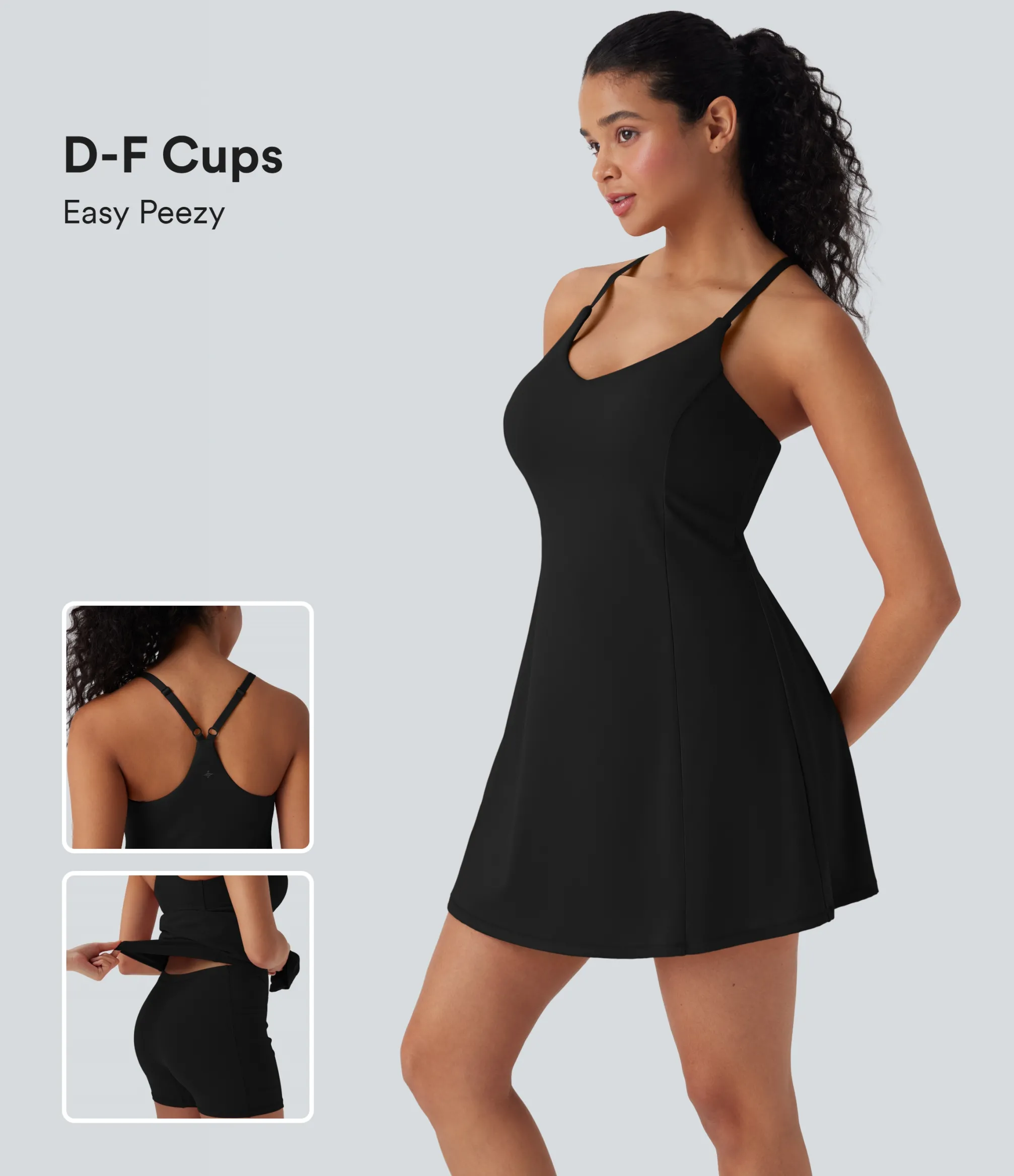 Active Dresses|Dresses<HALARA SoftlyZero™ Airy 2-in-1 Cool Touch Mini Dance Active Dress with Pockets-Easy Peezy Edition-D/DD/DDD/F Cups