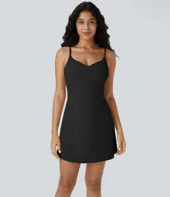 Dresses|Mini Dresses<HALARA SoftlyZero™ Airy 2-in-1 Pocket Flare Mini Slip Cool Touch Active Dress-Easy Peezy Edition