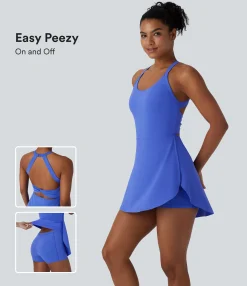 Mini Dresses|Active Dresses<HALARA SoftlyZero™ Airy 2-in-1 Pocket Curved Hem Cool Touch Dance Active Dress-Easy Peezy Edition