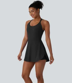 Mini Dresses|Active Dresses<HALARA SoftlyZero™ Airy 2-in-1 Pocket Curved Hem Cool Touch Dance Active Dress-Easy Peezy Edition