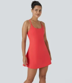 Mini Dresses|Active Dresses<HALARA SoftlyZero™ Airy 2-in-1 Pocket Cool Touch Mini Slip Pickleball Active Dress-UPF50+