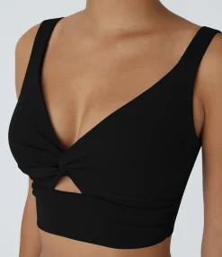 Casual Tops|Yoga Tops<HALARA SoftlyZero™ Airy Low Support Cut Out Cool Touch Yoga Sports Bra-UPF50+