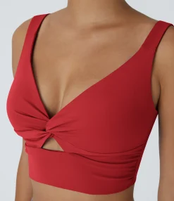 Casual Tops|Yoga Tops<HALARA SoftlyZero™ Airy Low Support Cut Out Cool Touch Yoga Sports Bra-UPF50+