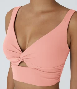 Casual Tops|Yoga Tops<HALARA SoftlyZero™ Airy Low Support Cut Out Cool Touch Yoga Sports Bra-UPF50+