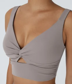 Casual Tops|Yoga Tops<HALARA SoftlyZero™ Airy Low Support Cut Out Cool Touch Yoga Sports Bra-UPF50+