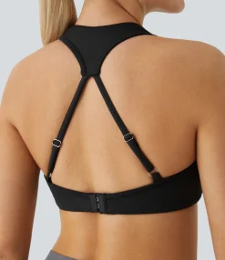 Yoga Tops|Sports Bras<HALARA SoftlyZero™ Airy Low Support Buckle Cool Touch Yoga Sports Bra-UPF50+