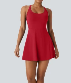 Mini Dresses|Active Dresses<HALARA SoftlyZero™ Airy Molded Cups Cool Touch Dance Active Dress-Easy Peezy Edition-D/DD/DDD/F Cups