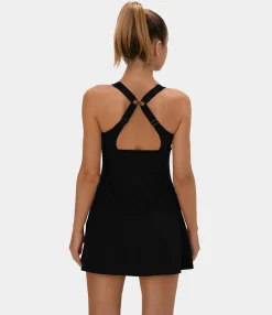 Dresses|Mini Dresses<HALARA SoftlyZero™ Airy Pocket 2-in-1 Cool Touch Tennis Active Dress-UPF50+