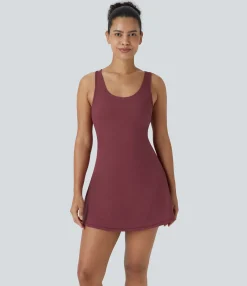 Active Dresses|Dresses<HALARA SoftlyZero™ Airy Racerback Cut Out 2-in-1 Pocket Cool Touch Mini Tennis Active Dress-UPF50+