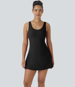 Active Dresses|Dresses<HALARA SoftlyZero™ Airy Racerback Cut Out 2-in-1 Pocket Cool Touch Mini Tennis Active Dress-UPF50+