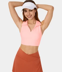 Tank Tops & Camis|Tank Tops<HALARA SoftlyZero™ Airy Racerback Cool Touch Cropped Tennis Tank Top-UPF50+