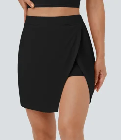 Mini Skirts|Active Skirts<HALARA SoftlyZero™ Airy Side Cut 2-in-1 Pocket Cool Touch Tennis Skirt-Purity-UPF50+