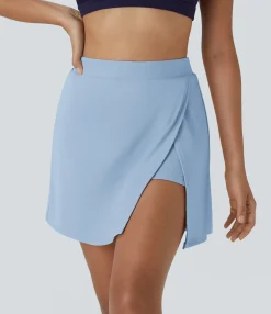 Mini Skirts|Active Skirts<HALARA SoftlyZero™ Airy Side Cut 2-in-1 Pocket Cool Touch Tennis Skirt-Purity-UPF50+