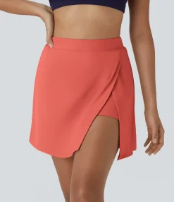 Mini Skirts|Active Skirts<HALARA SoftlyZero™ Airy Side Cut 2-in-1 Pocket Cool Touch Tennis Skirt-Purity-UPF50+