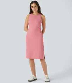 Dresses|Active Dresses<HALARA SoftlyZero™ Airy Sleeveless Cool Touch Midi Casual Dress-UPF50+