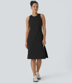 Dresses|Active Dresses<HALARA SoftlyZero™ Airy Sleeveless Cool Touch Midi Casual Dress-UPF50+