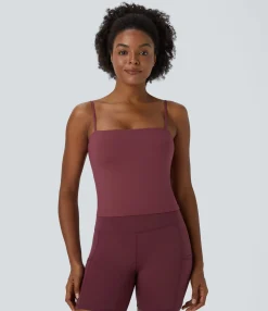 Casual Tops|Yoga Tops<HALARA SoftlyZero™ Airy Spaghetti Strap Cropped Cool Touch Yoga Tank Top-UPF50+