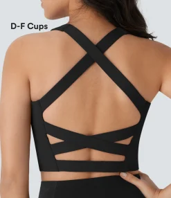 Tank Tops & Camis|Tank Tops<HALARA SoftlyZero™ Airy Square Neck Cropped Cool Touch Yoga Tank Top-UPF50+-D/DD/DDD/F Cups