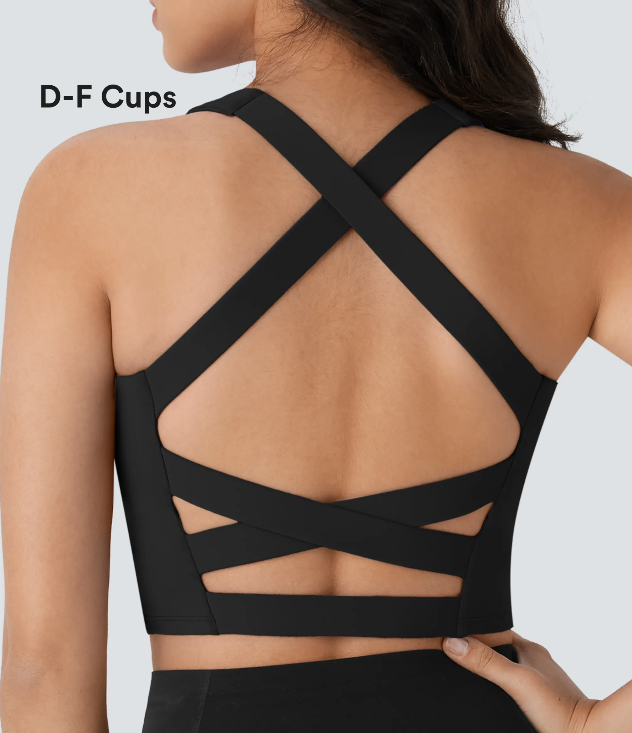 Tank Tops & Camis|Tank Tops<HALARA SoftlyZero™ Airy Square Neck Cropped Cool Touch Yoga Tank Top-UPF50+-D/DD/DDD/F Cups