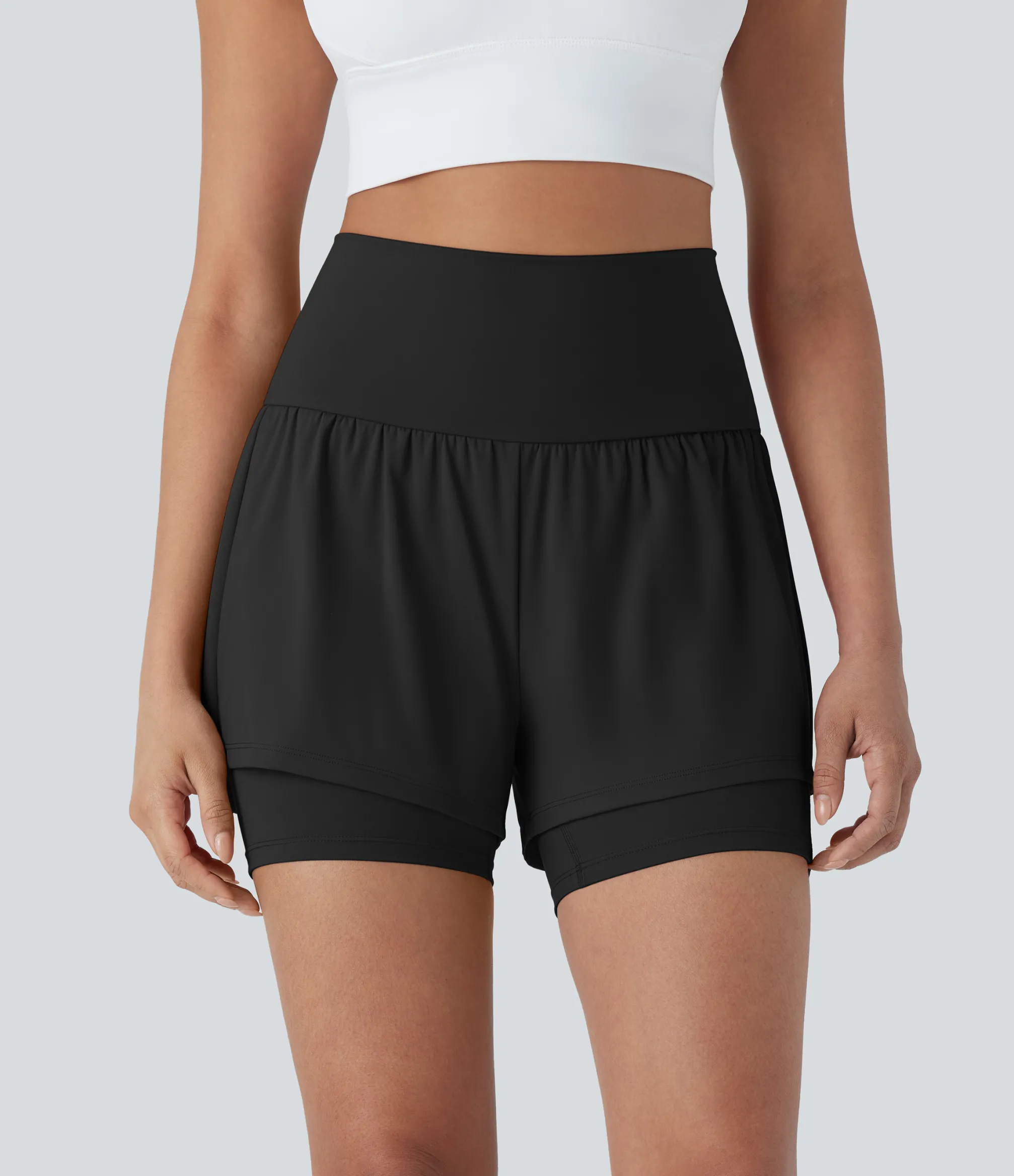 5'' Shorts|Active Shorts<HALARA SoftlyZero™ Airy Super High Waisted 2-in-1 Cool Touch Yoga Shorts 5'' with Pockets