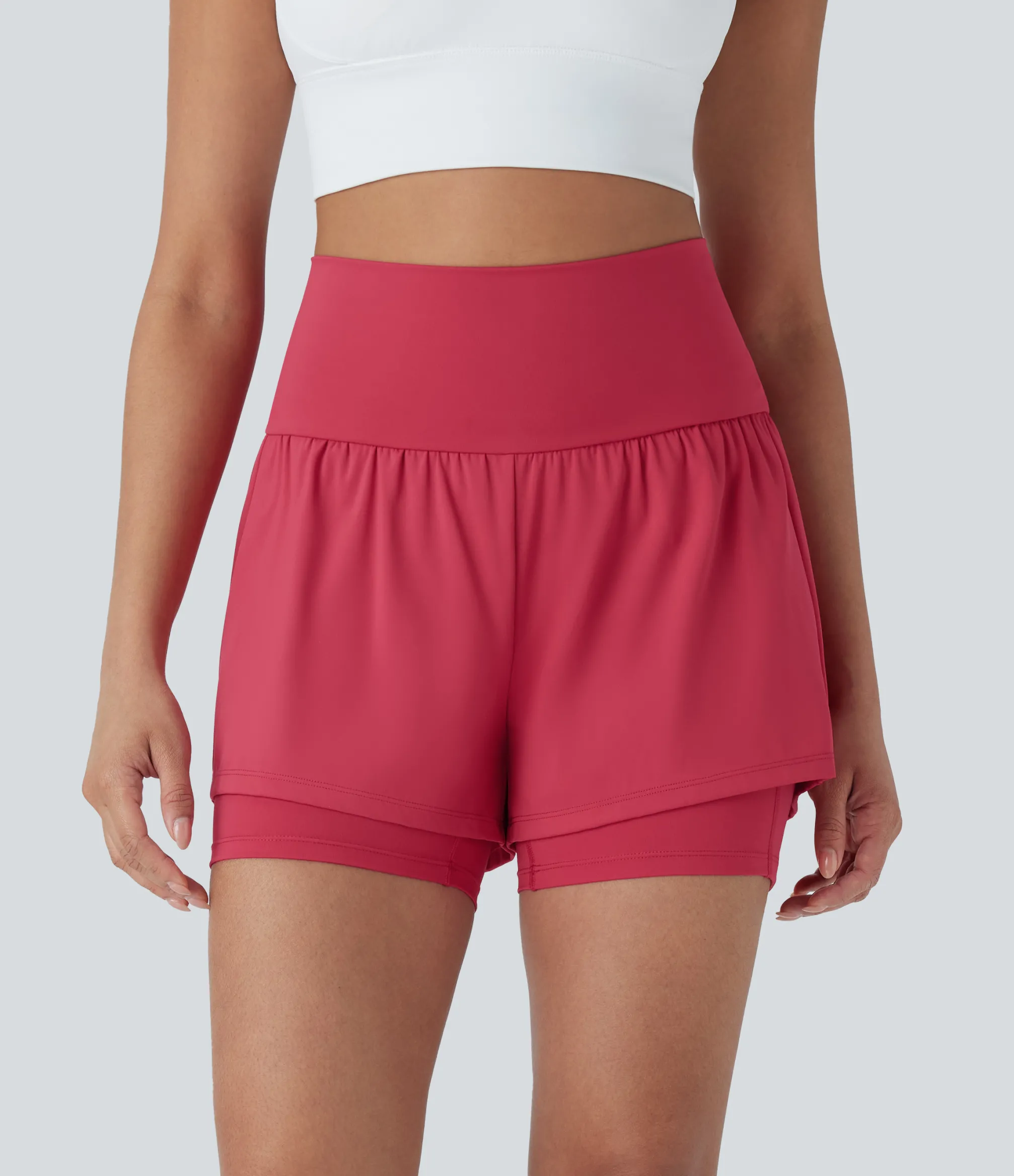5'' Shorts|Active Shorts<HALARA SoftlyZero™ Airy Super High Waisted 2-in-1 Cool Touch Yoga Shorts 5'' with Pockets