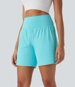 Active Shorts|Shorts<HALARA Softlyzero™ Airy Super High Waisted 2-in-1 Cool Touch Yoga Shorts 7" with Pockets
