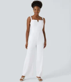 Jumpsuits<HALARA SoftlyZero™ Airy Tie Pocket Cool Touch Jumpsuit-UPF50+