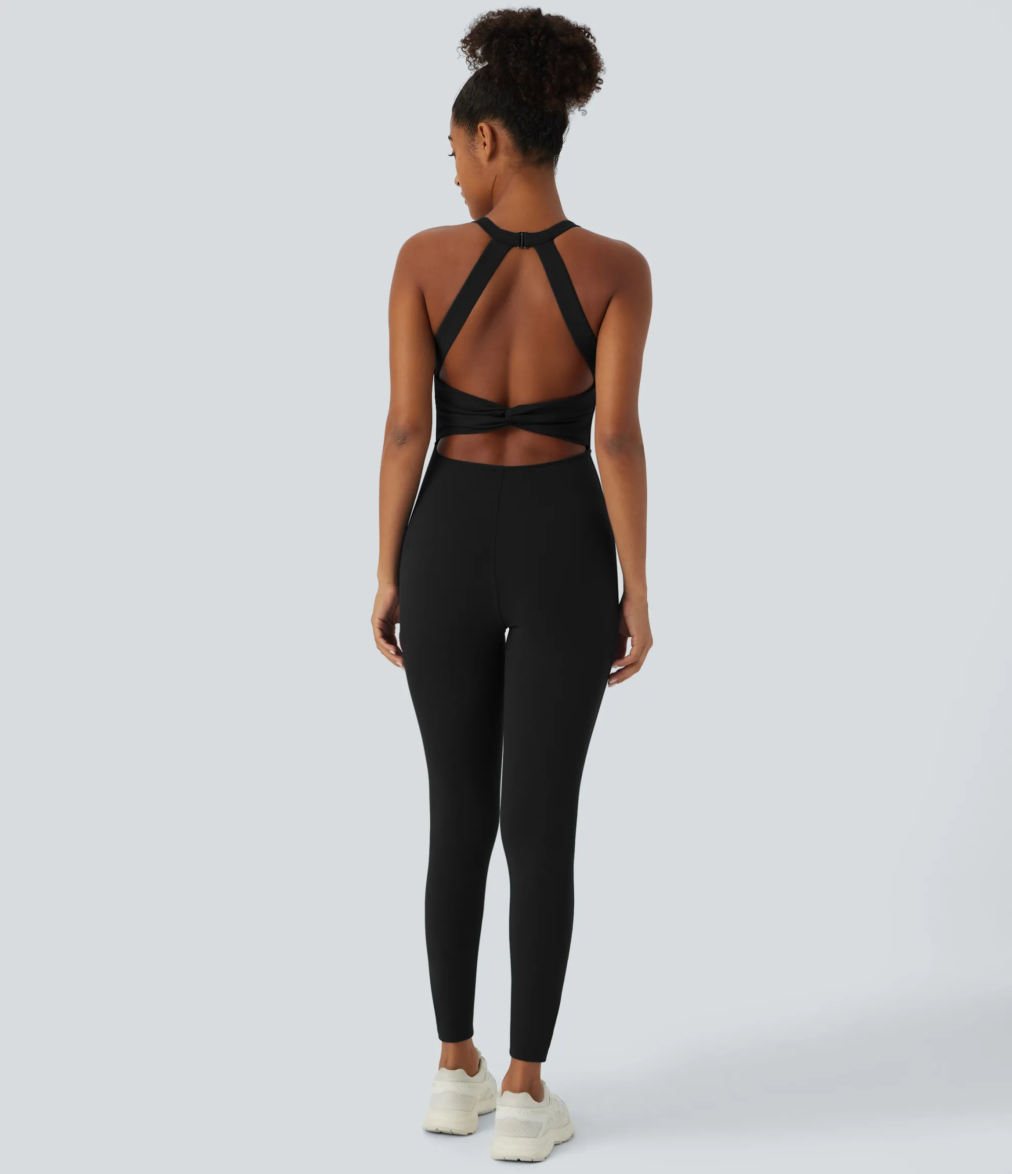 Jumpsuits<HALARA SoftlyZero™ Airy U Neck G-Hook Back Cool Touch Yoga Skinny Jumpsuit-UPF50+