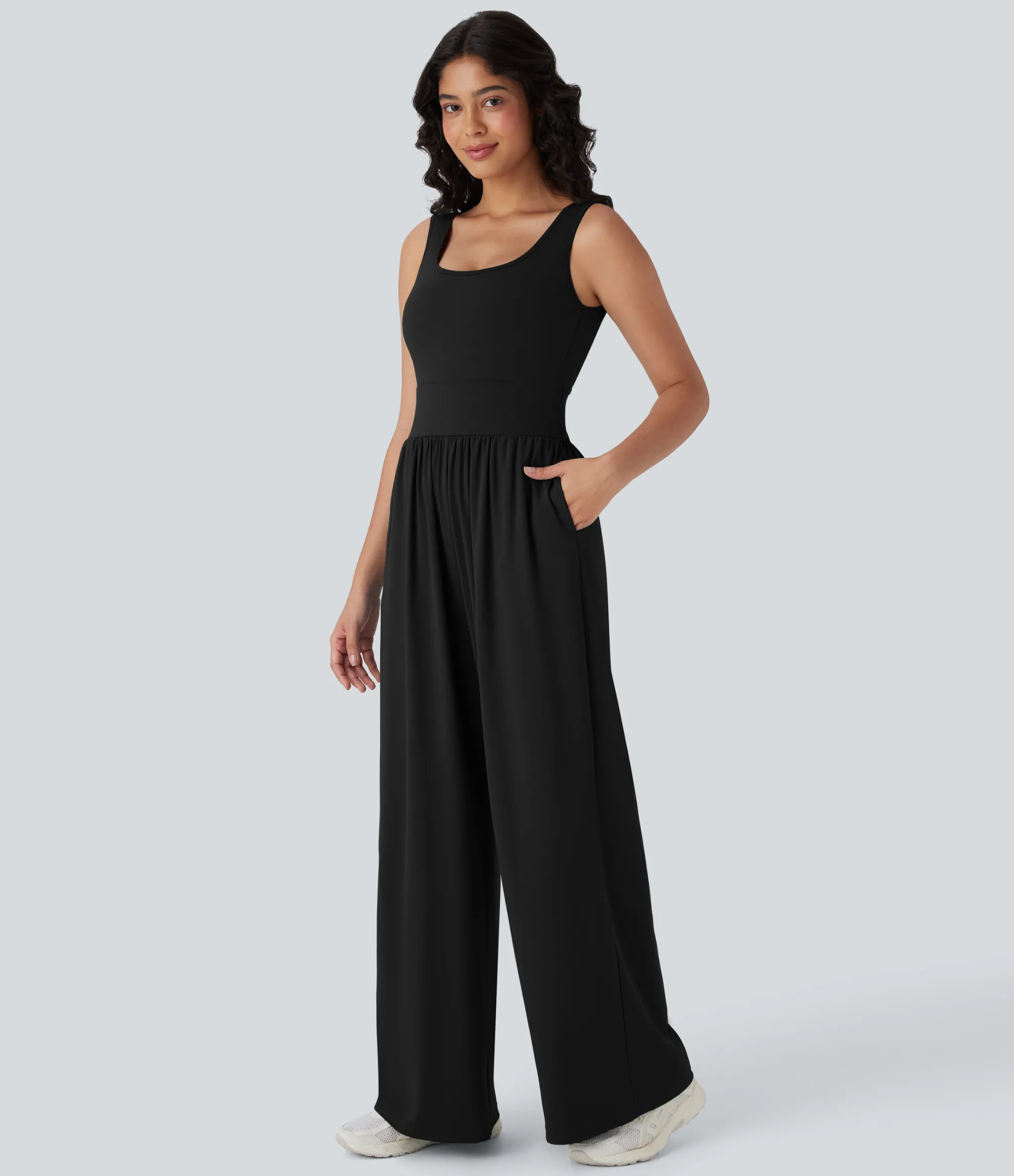 Jumpsuits<HALARA SoftlyZero™ Airy Wide Leg Cool Touch Yoga Jumpsuit with Pockets-Easy Peezy