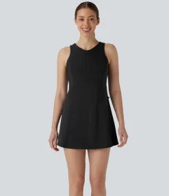 Dresses|Mini Dresses<HALARA SoftlyZero™ Airy Zipper 2-in-1 Pocket Mini Cool Touch Golf Active Dress-Golf Tee Pocket-Easy Peezy-UPF50+