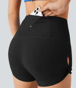 Active Shorts|Bikers<HALARA SoftlyZero™ High Waisted Pocket Cut Out Yoga Biker Shorts 2.5''-UPF50+