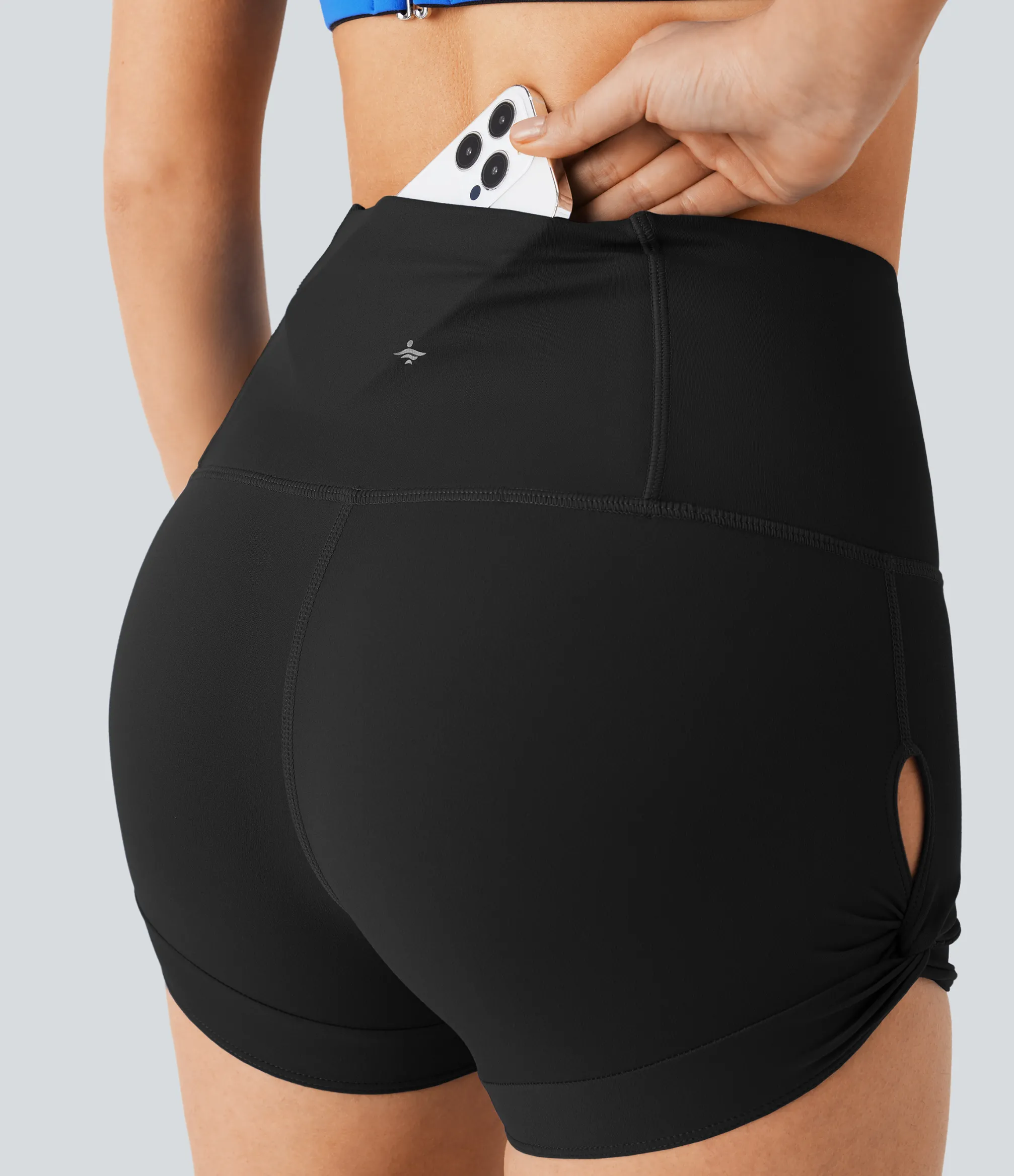 Active Shorts|Bikers<HALARA SoftlyZero™ High Waisted Pocket Cut Out Yoga Biker Shorts 2.5''-UPF50+