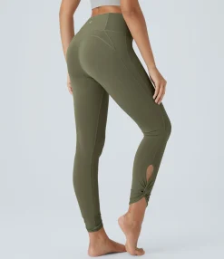 Softlyzero™ Fabric Leggings|Pocket Leggings<HALARA SoftlyZero™ High Waisted Pocket Cut Out Yoga Leggings-UPF50+