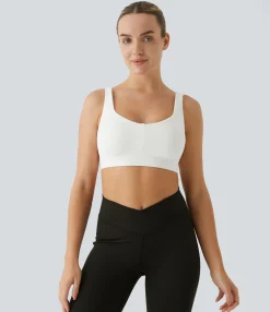Sports Bras|Sports Bras<HALARA SoftlyZero™ Low Support Crossover Dance Sports Bra-UPF50+
