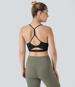 Yoga Tops|Sports Bras<HALARA SoftlyZero™ Low Support Cut Out Yoga Sports Bra-UPF50+