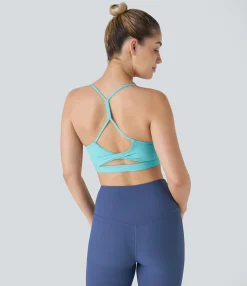 Yoga Tops|Sports Bras<HALARA SoftlyZero™ Low Support Cut Out Yoga Sports Bra-UPF50+