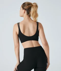 Yoga Tops|Sports Bras<HALARA SoftlyZero™ Low Support Double Straps U Neck Yoga Sports Bra-UPF50+
