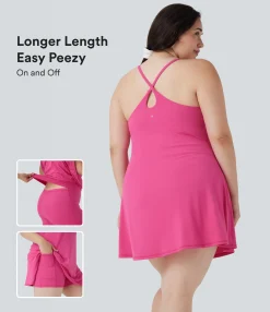 Plus Size<HALARA SoftlyZero™ Plush Active Plus Size Dress-Longer Length-Easy Peezy Edition